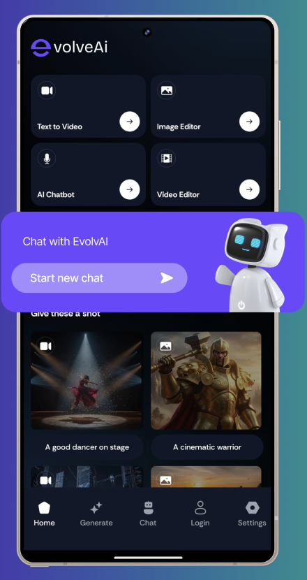 Evolve AI App Screenshot