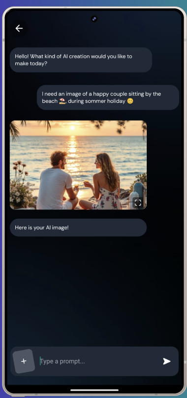 Evolve AI — AI conversation screen